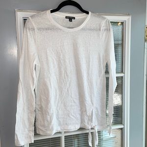 JCrew Mercantile White Long Sleeve Top